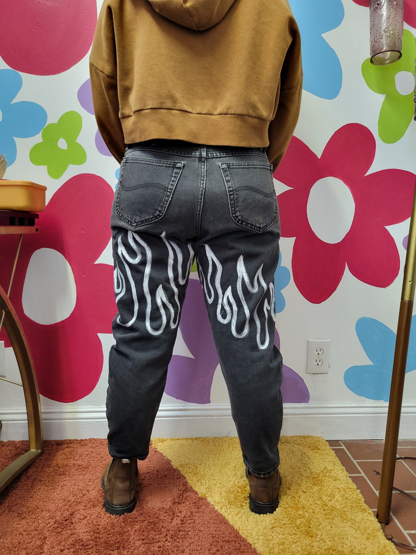 Flaming Hot Handpainted Denim