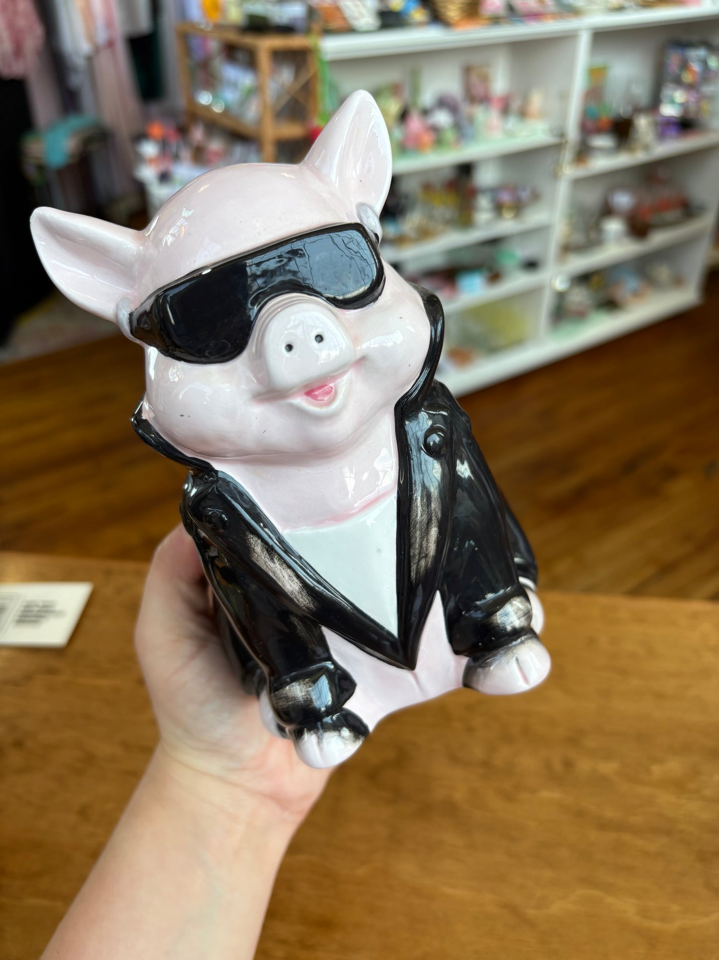 Biker Pig Piggy Bank