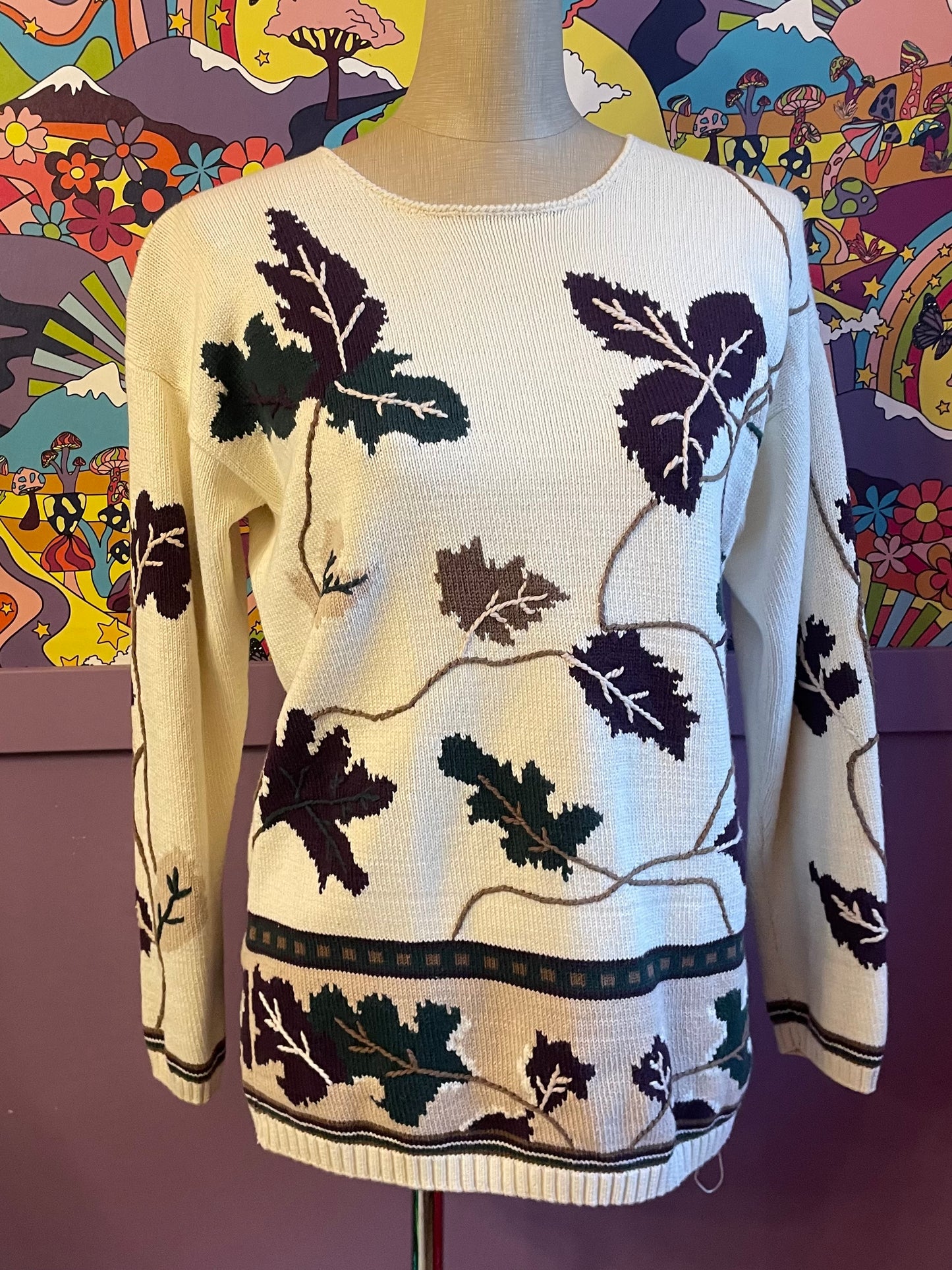 Vintage Leaves Knit