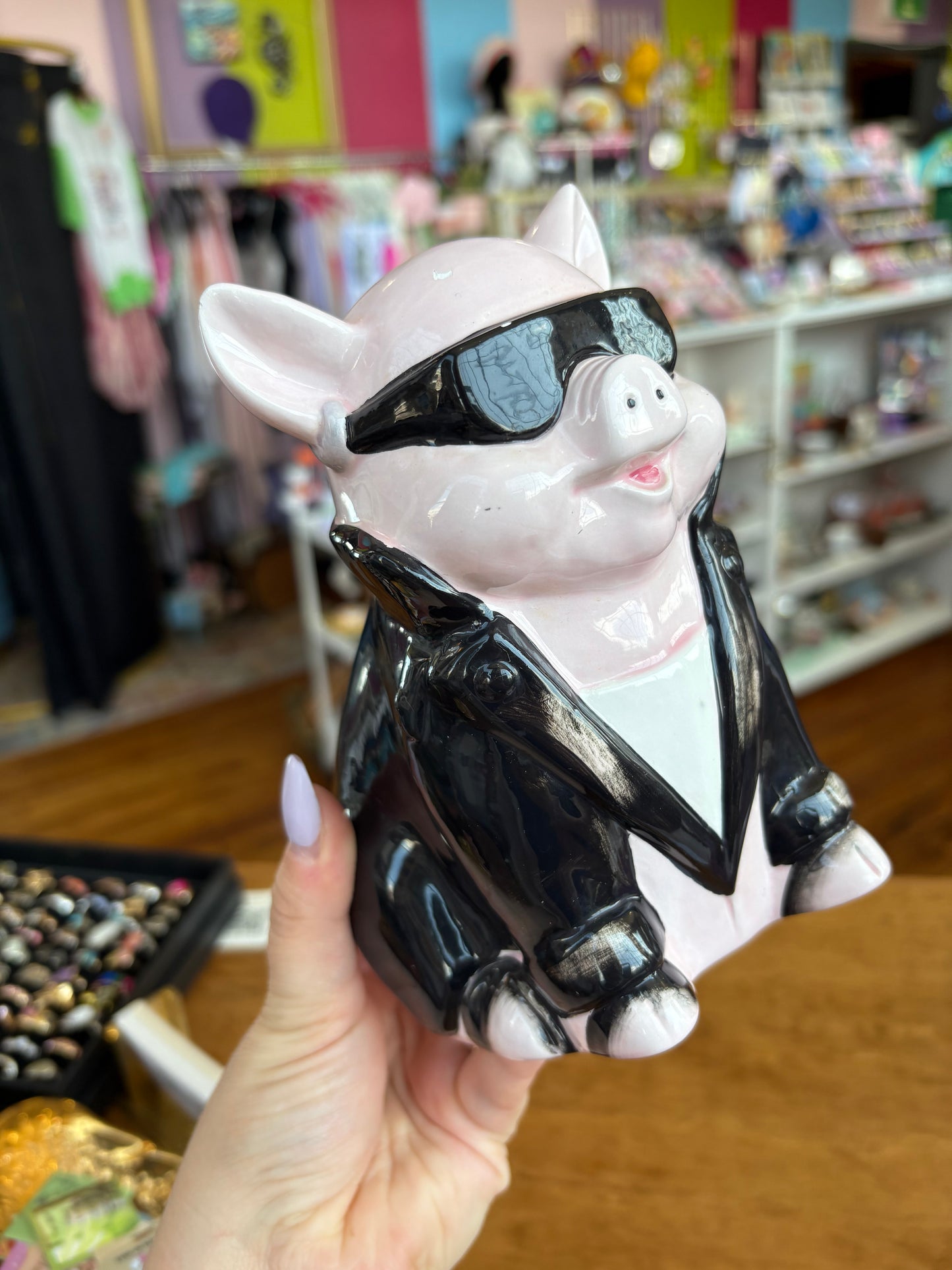 Biker Pig Piggy Bank