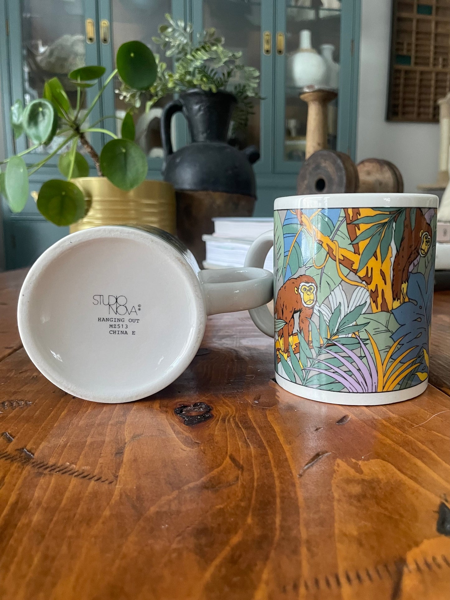 Hanging Out Monkey Mugs