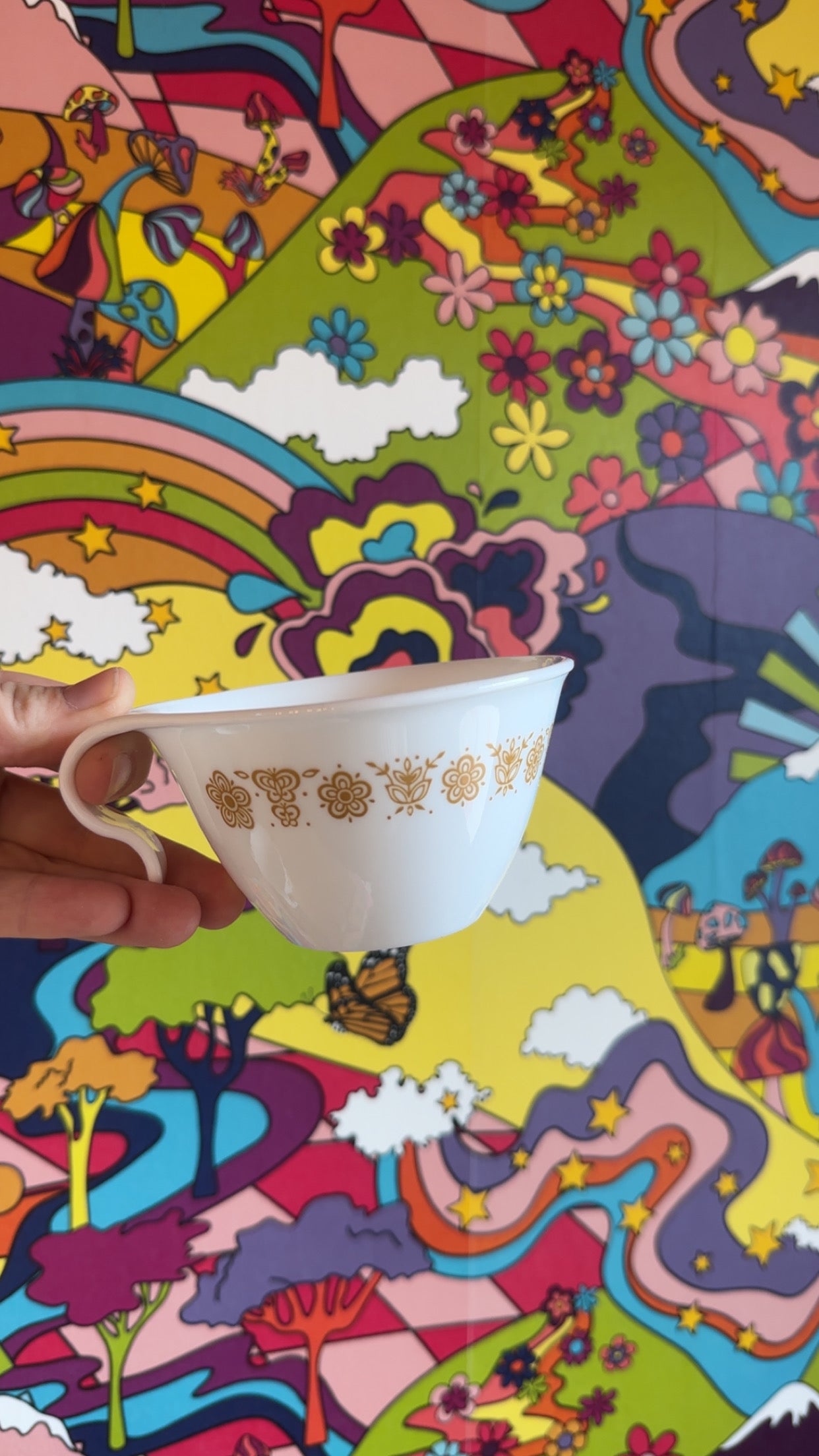 Corelle Butterfly Gold Cups🌼