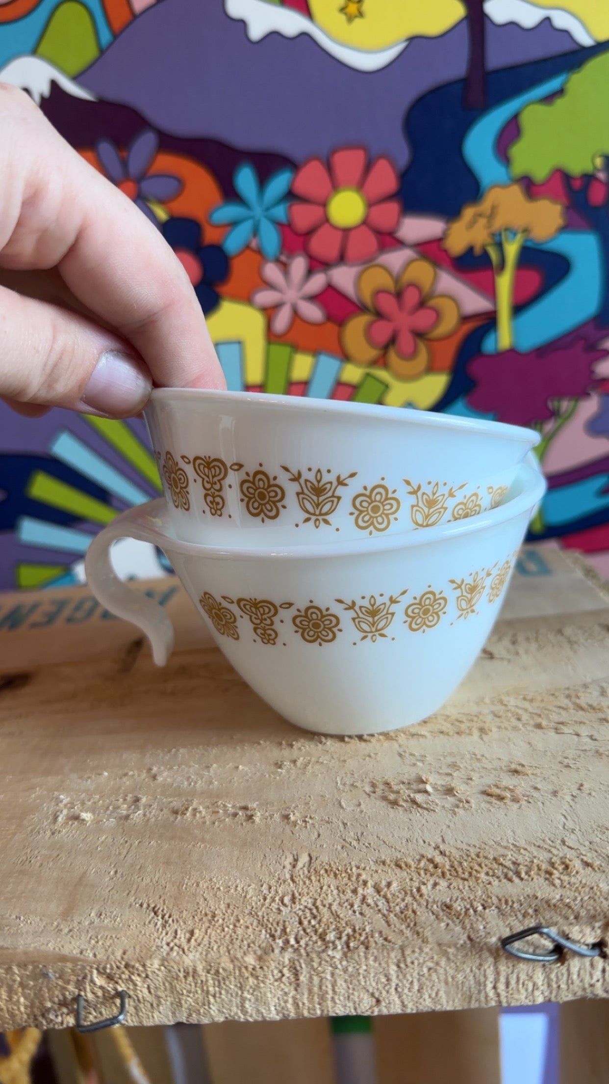 Corelle Butterfly Gold Cups🌼