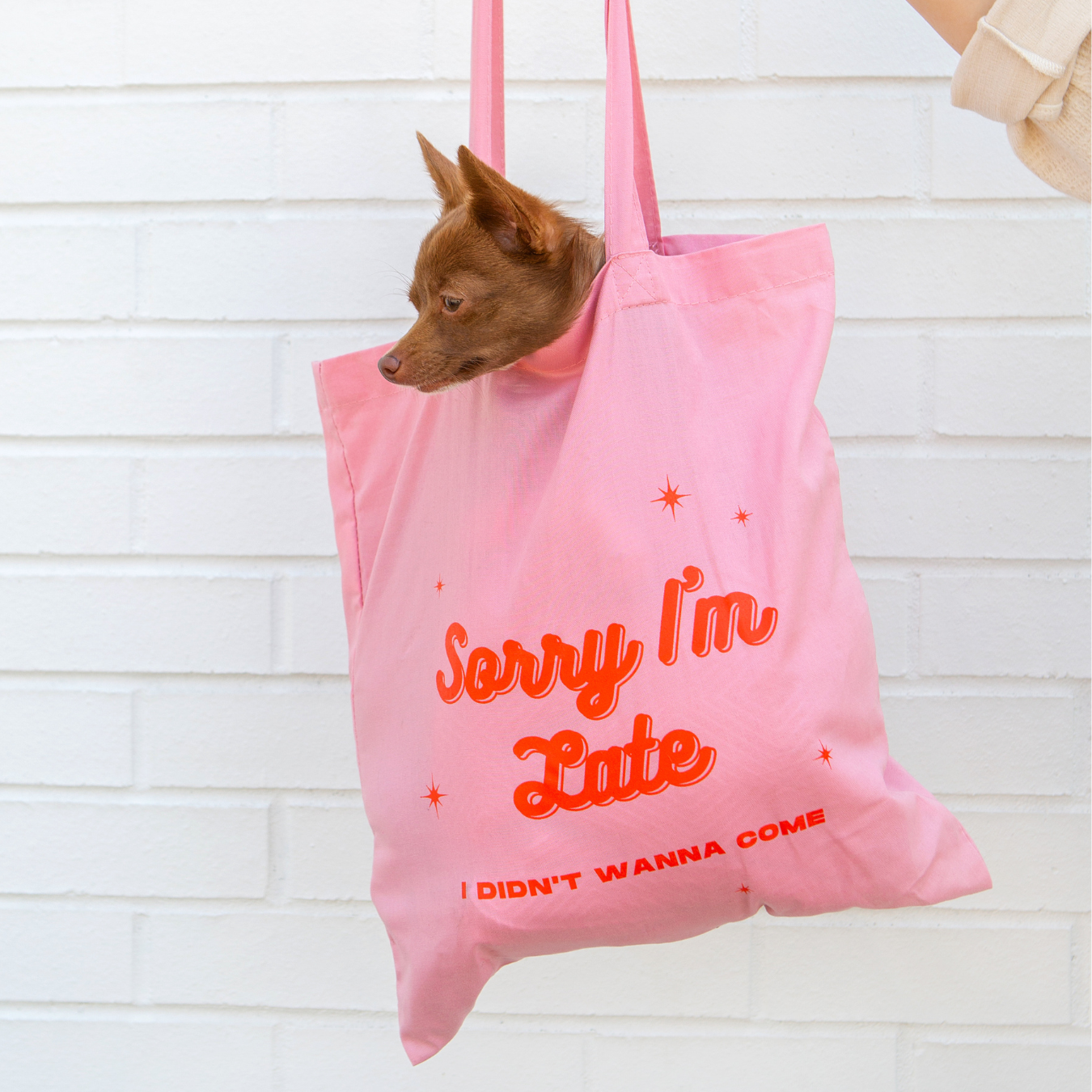 Sorry I'm Late Organic Cotton Tote