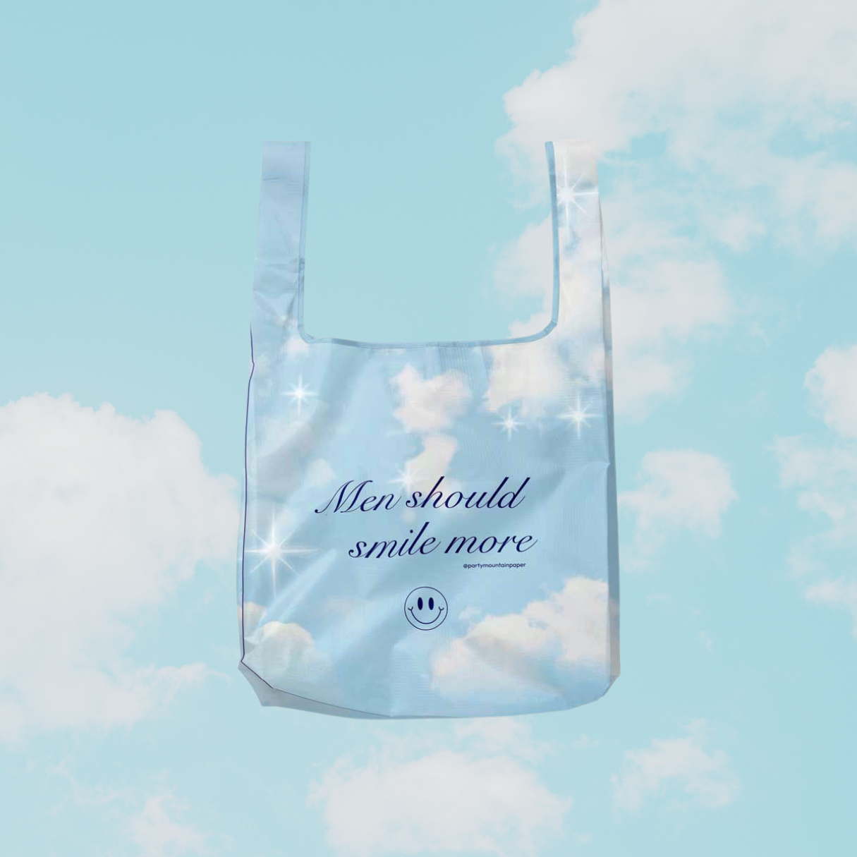 Men Should Smile More Foldable Nylon Tote