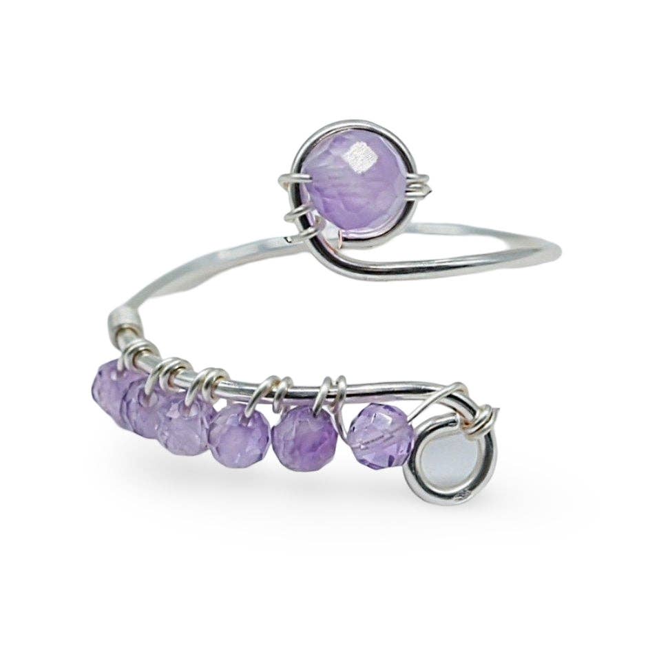 Adjustable Gemstone Ring