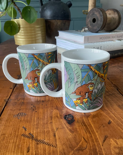Hanging Out Monkey Mugs