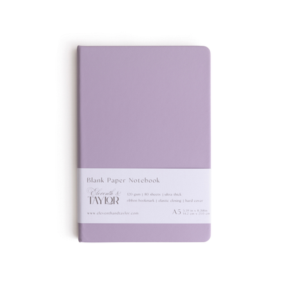 160 Page A5 Blank Journals: 120 GSM Thick Blank Card Stock
