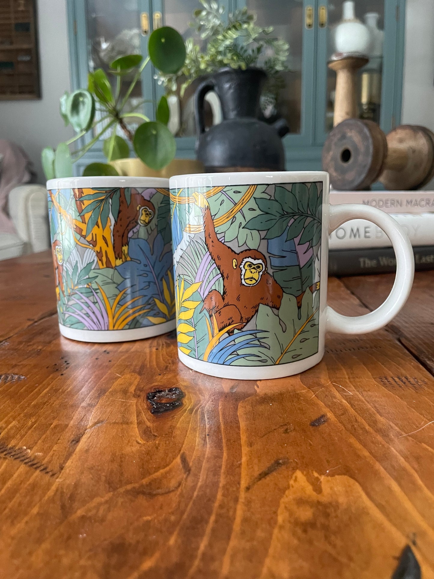 Hanging Out Monkey Mugs