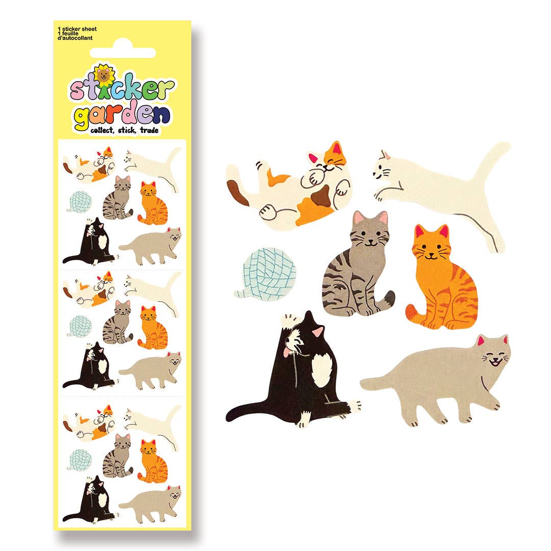 Classic Cat Stickers Sheet for Kids