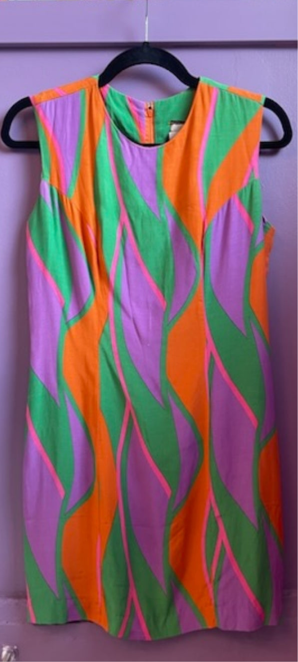 Retro 70s Colourblock Dress