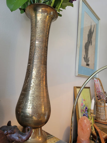 Mid Century Brass Vase