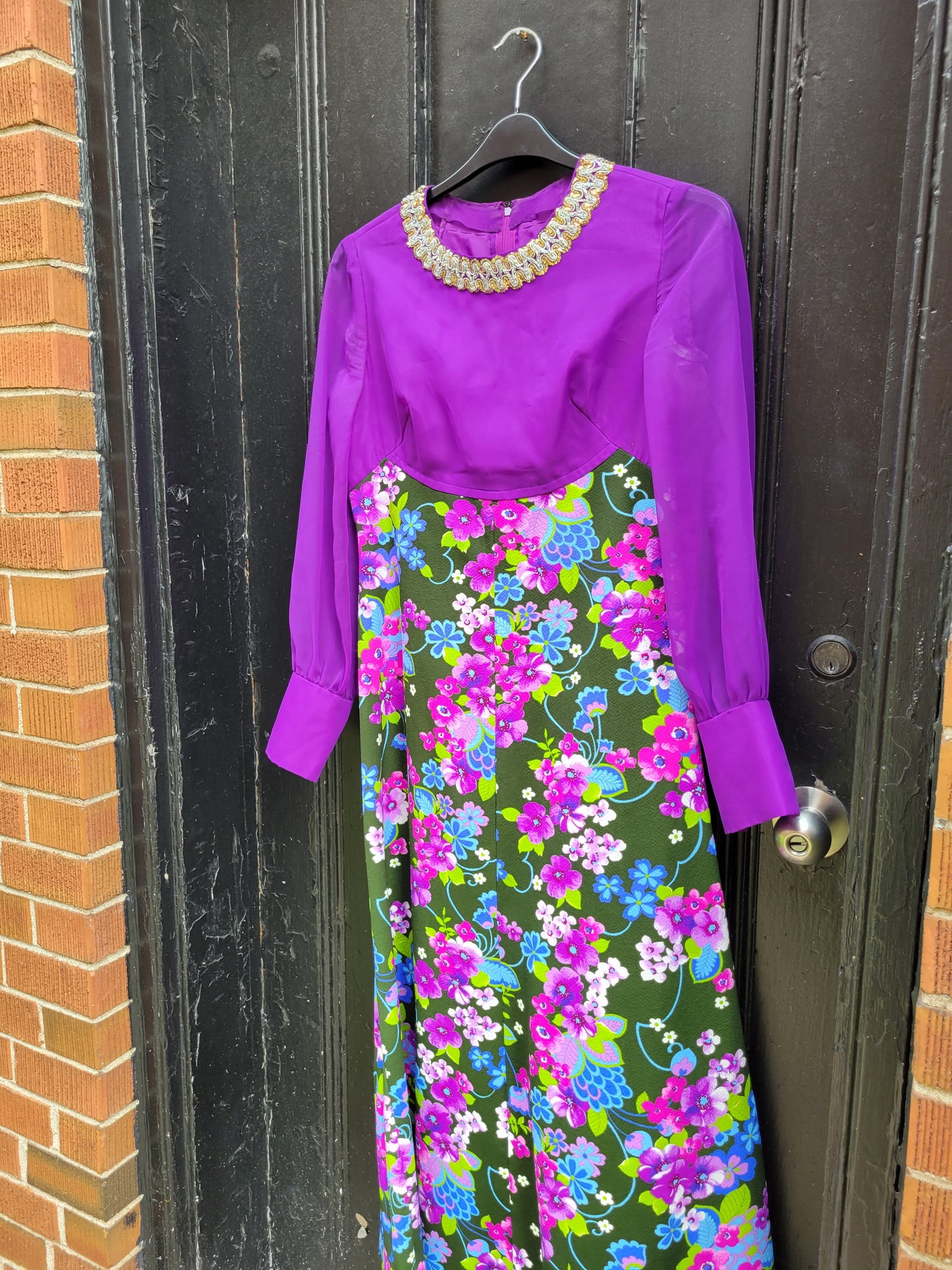 Retro 70s Floral Dress