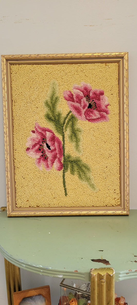 Vintage Needlepoint Floral