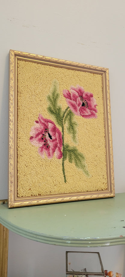 Vintage Needlepoint Floral