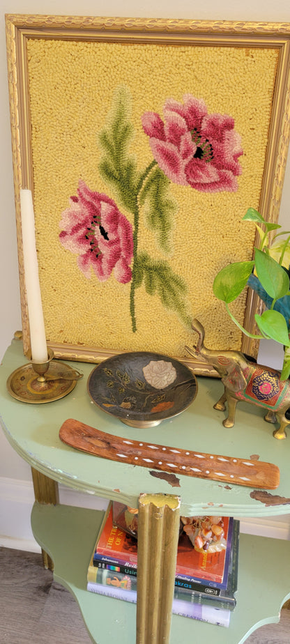 Vintage Needlepoint Floral