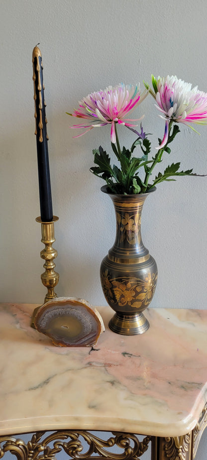 Dark Toned Brass Vase