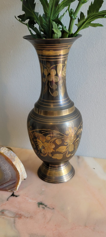 Dark Toned Brass Vase