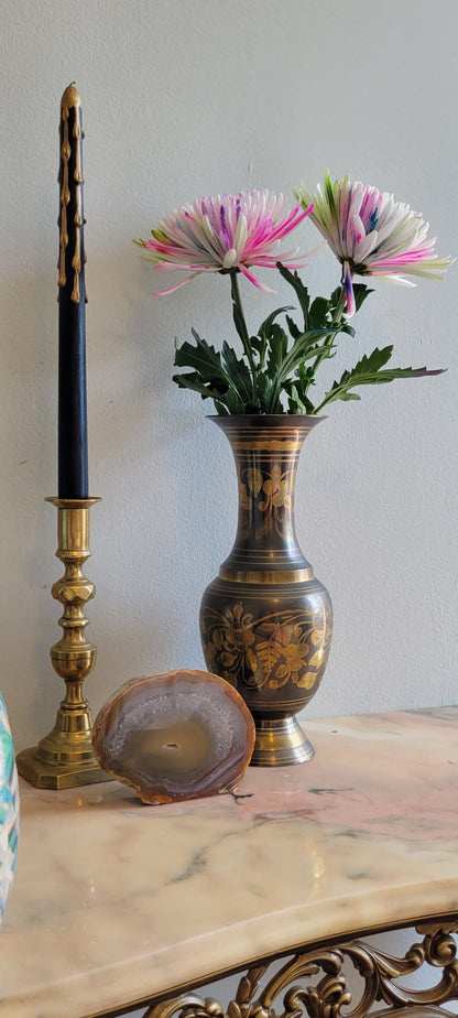 Dark Toned Brass Vase