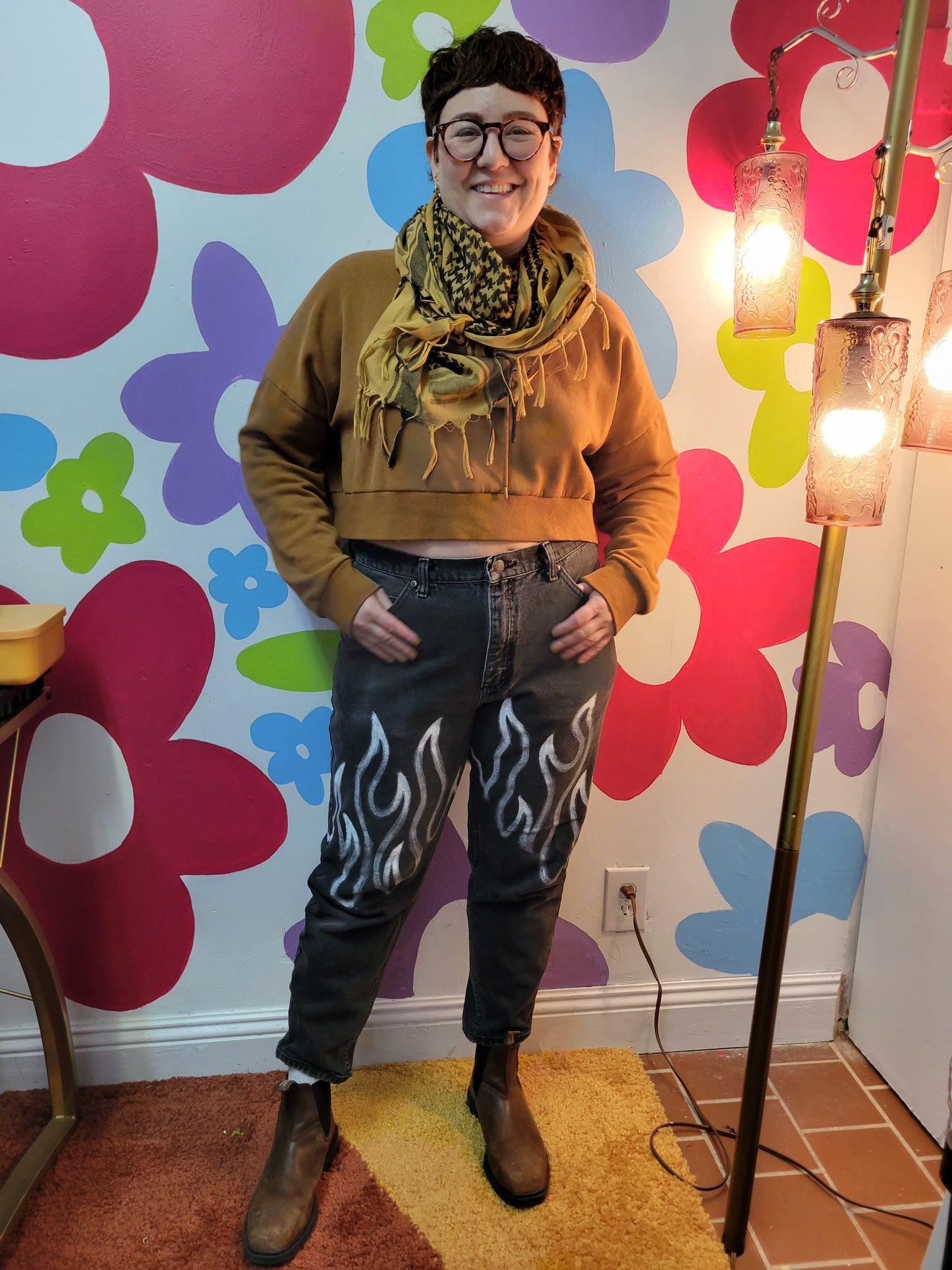 Flaming Hot Handpainted Denim