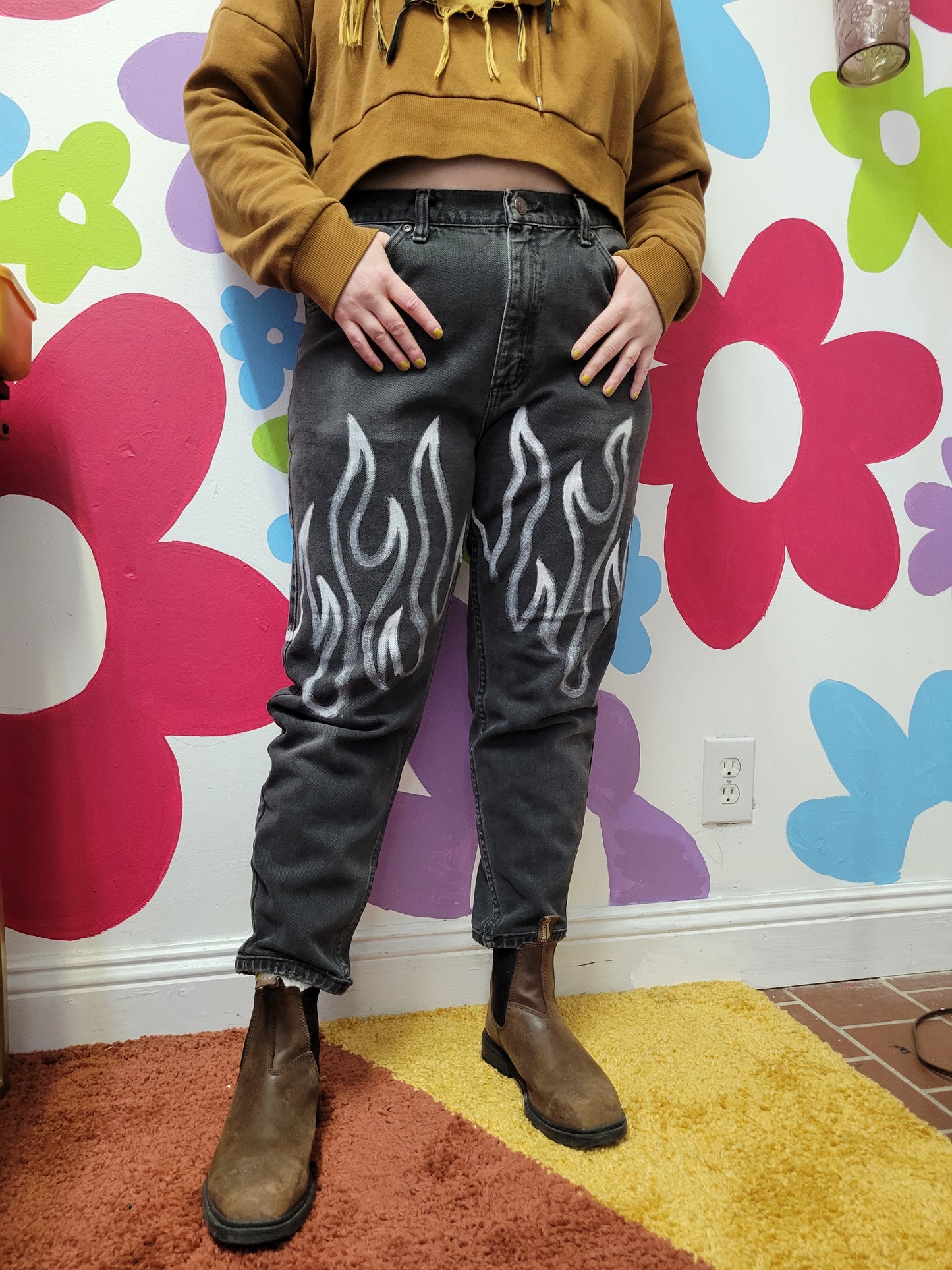 Flaming Hot Handpainted Denim