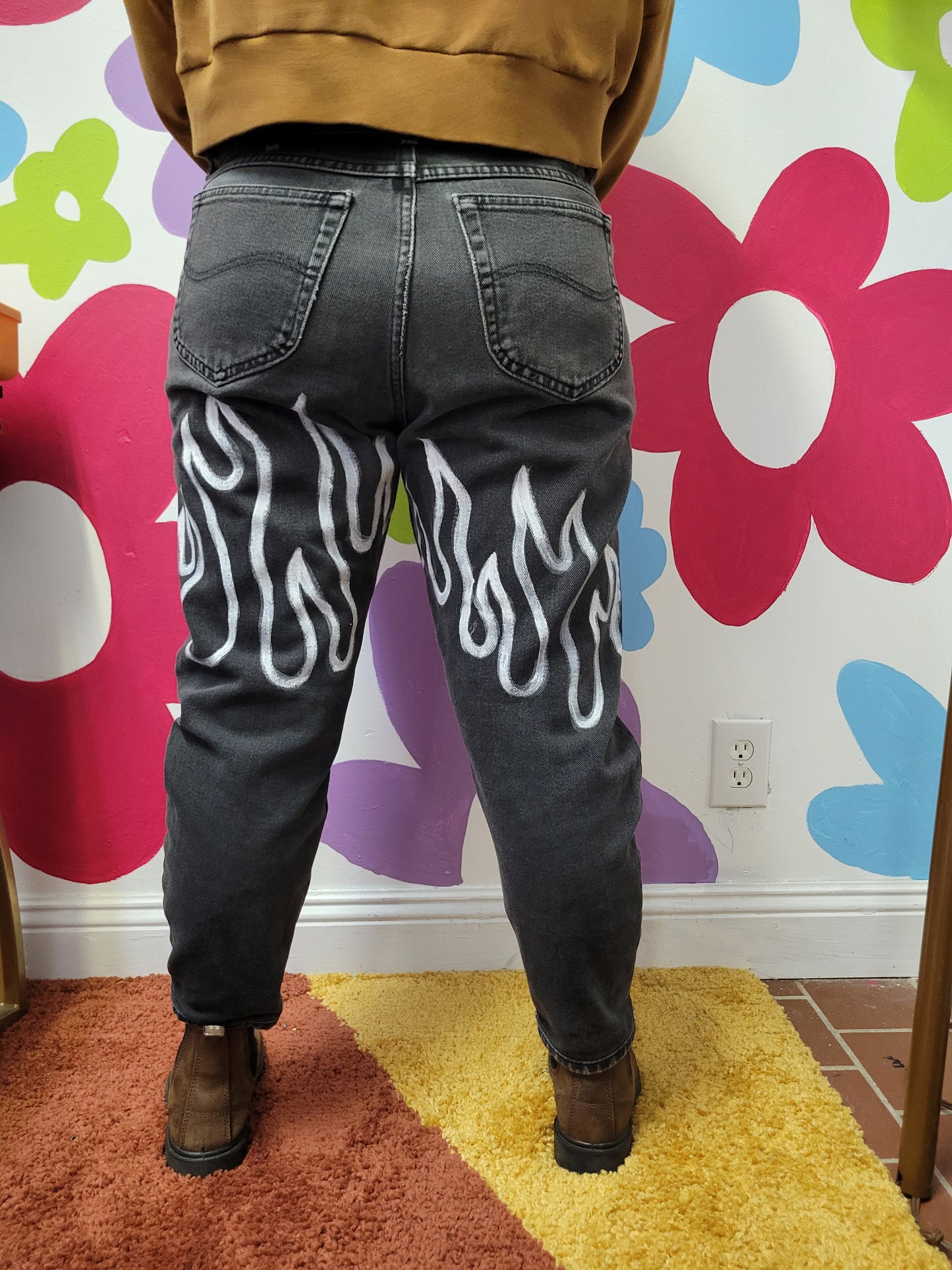 Flaming Hot Handpainted Denim