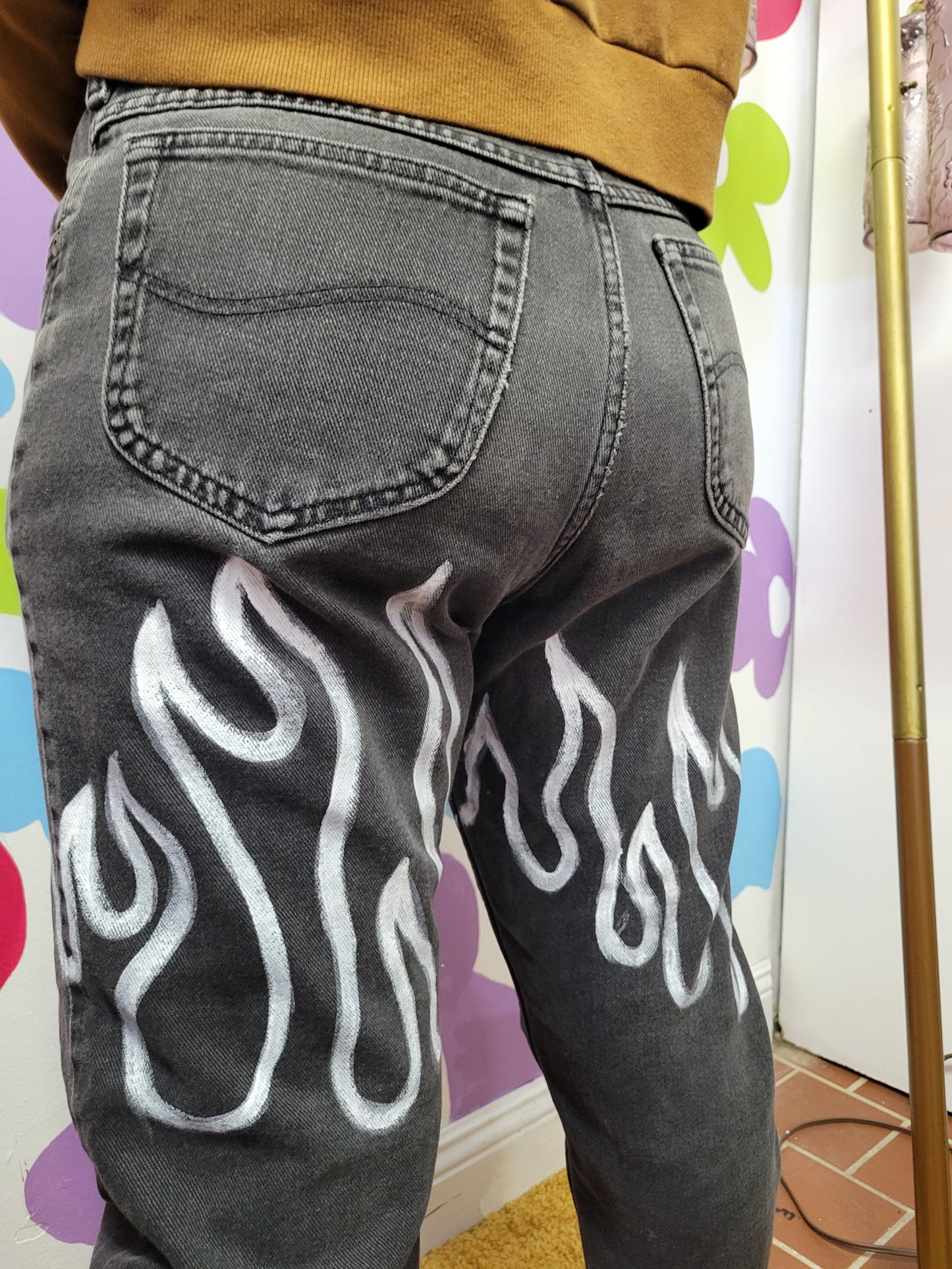 Flaming Hot Handpainted Denim