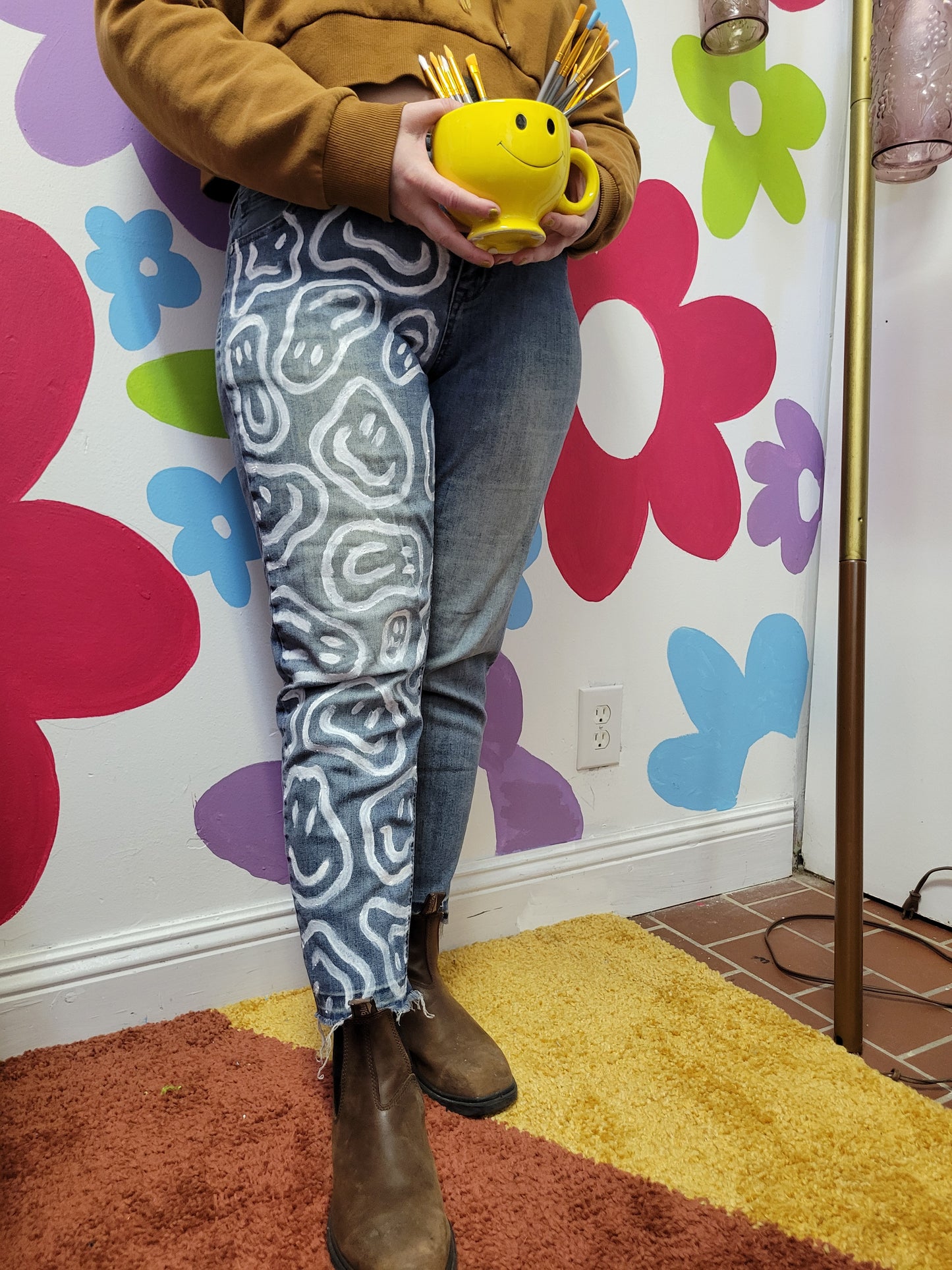 Happy Drip Handpainted Denim😀