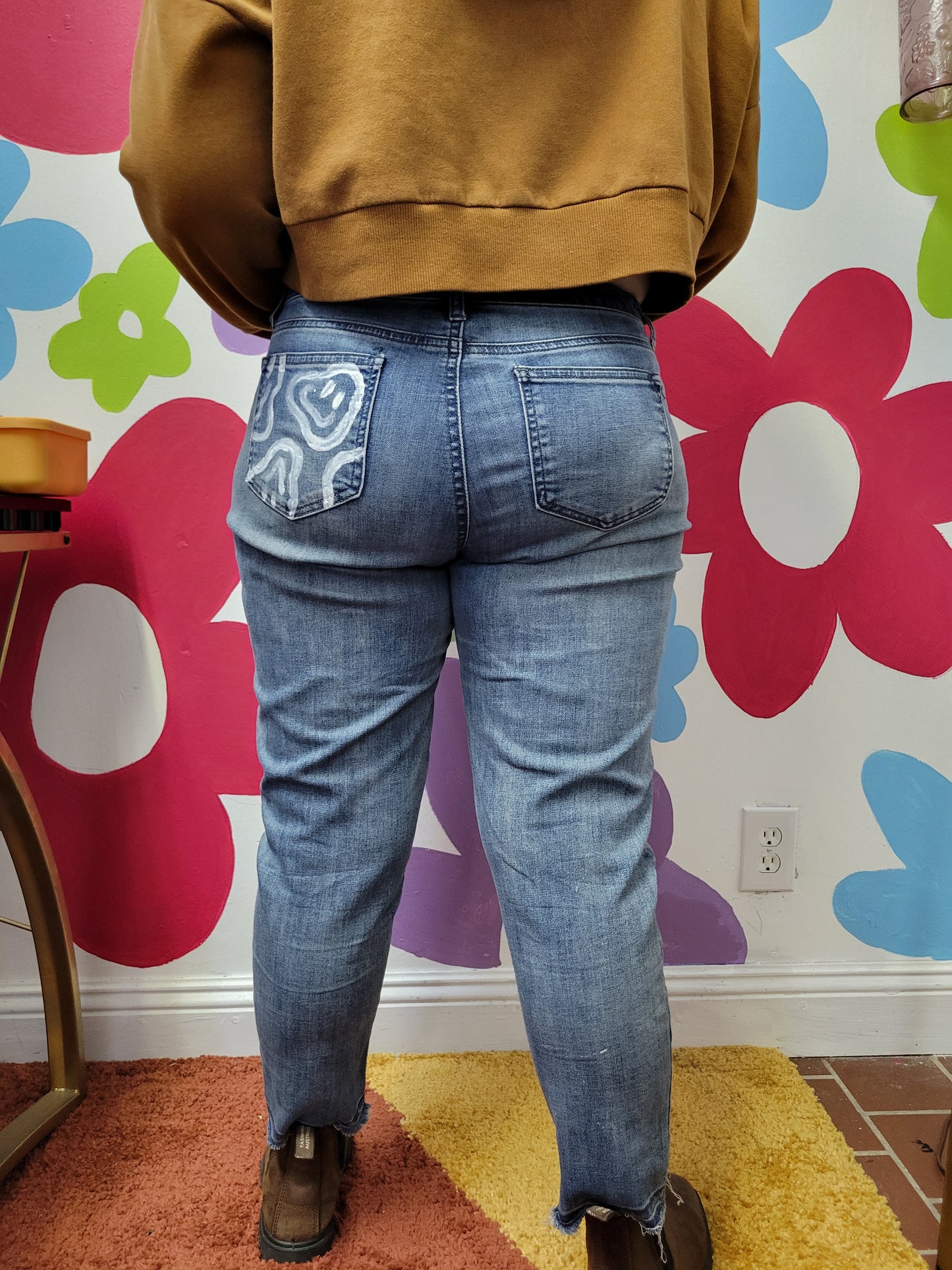 Happy Drip Handpainted Denim😀