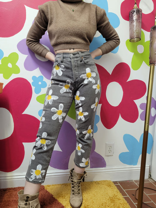 Lazy Daisy Handpainted Denim
