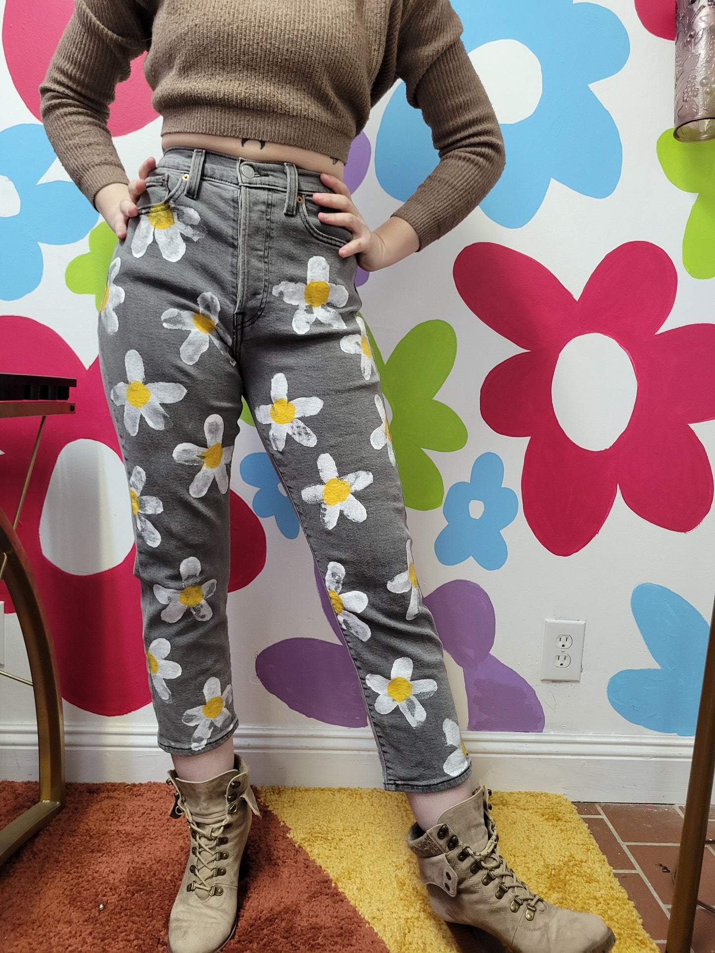 Lazy Daisy Handpainted Denim