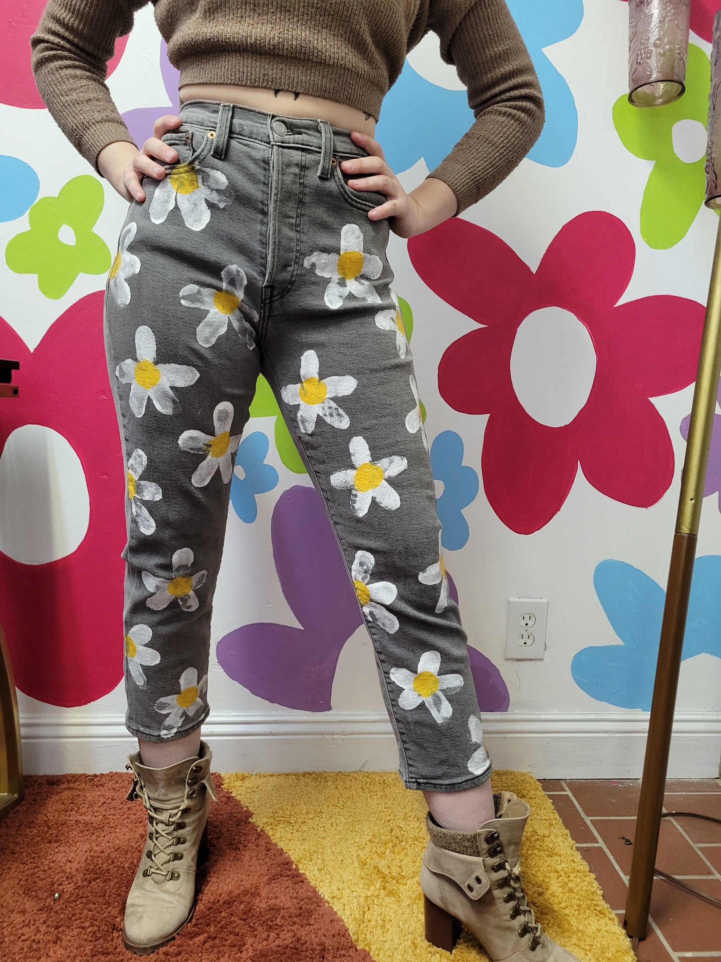 Lazy Daisy Handpainted Denim