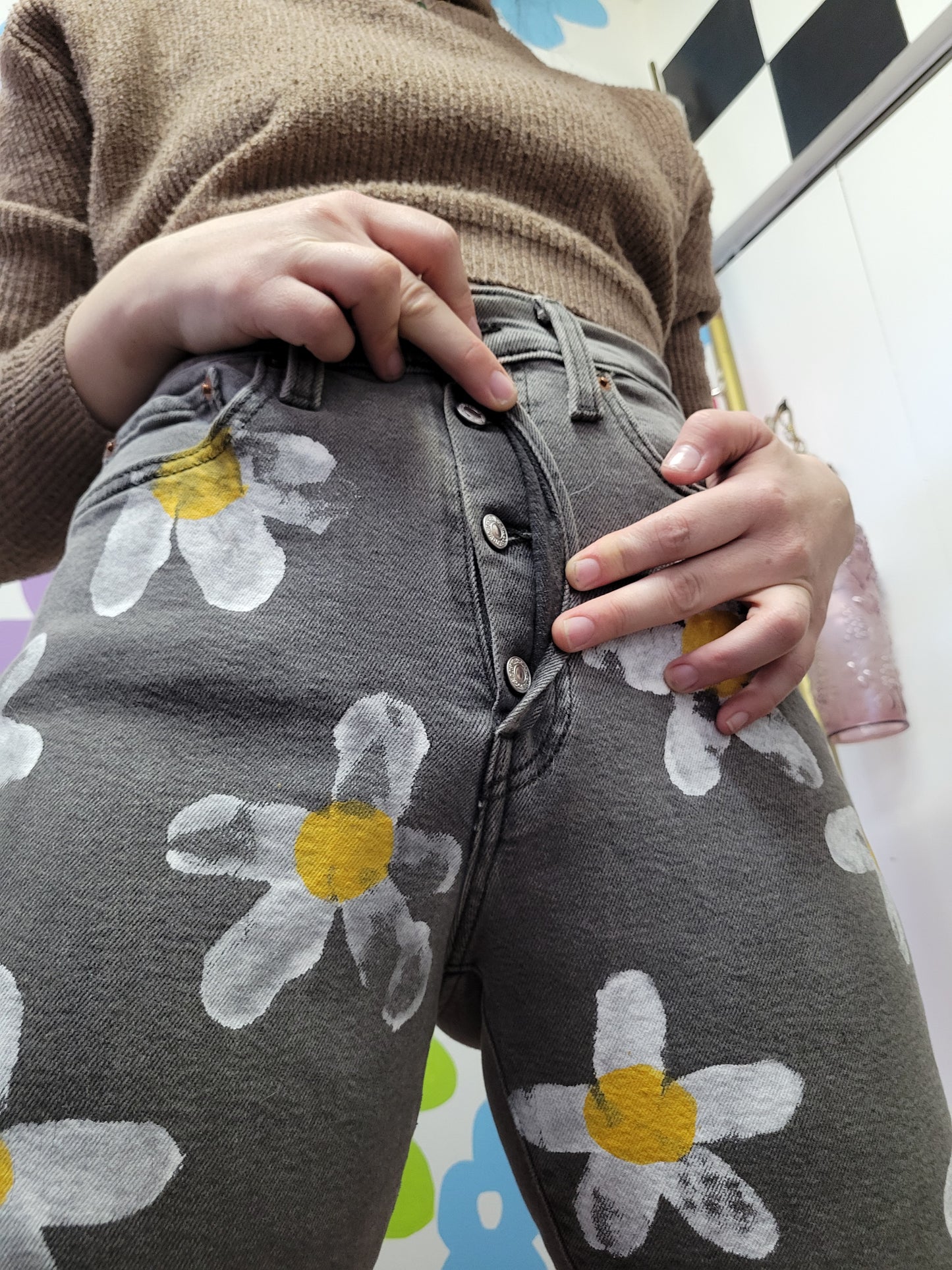 Lazy Daisy Handpainted Denim