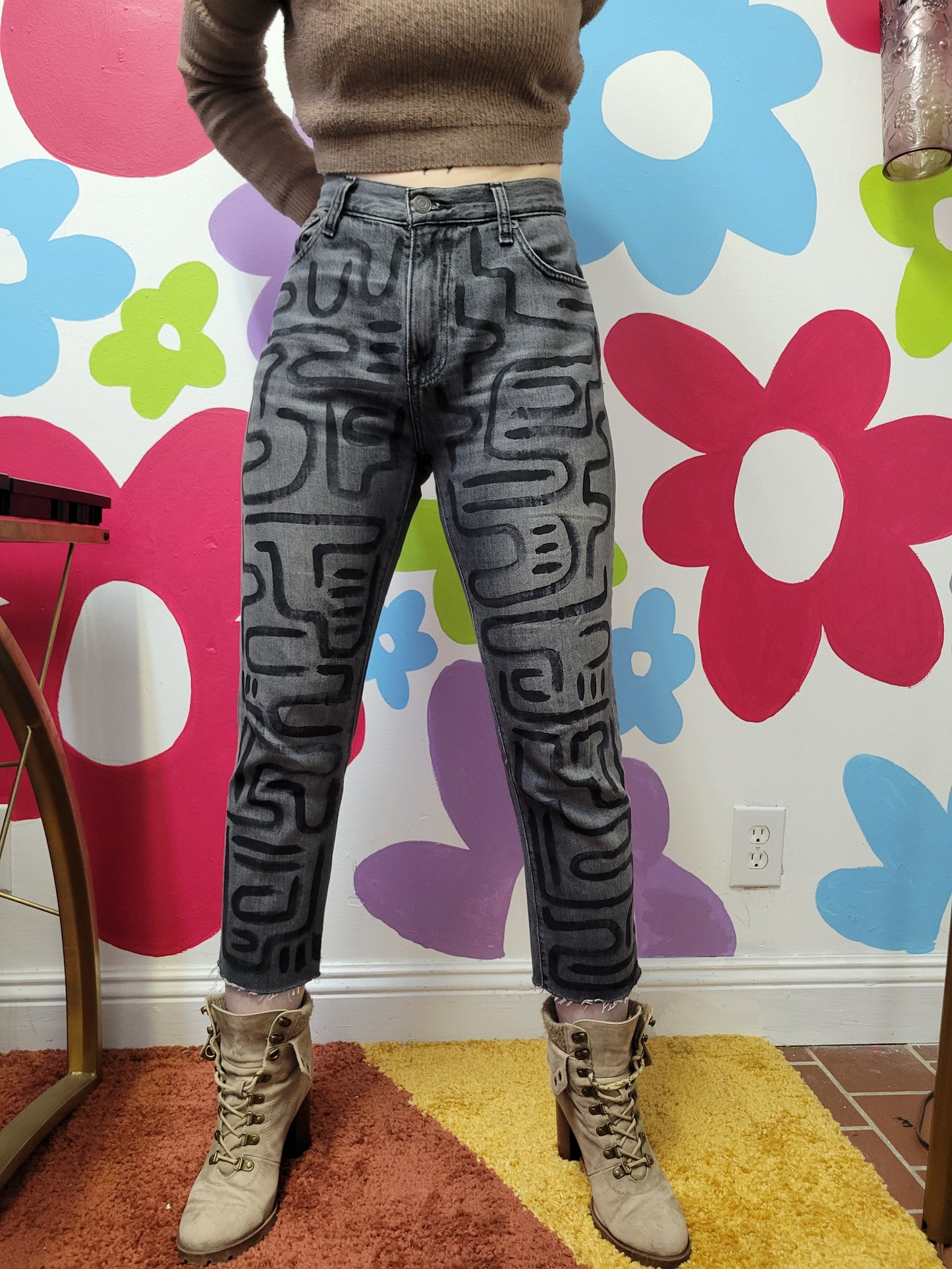 Labyrinth Handpainted Denim