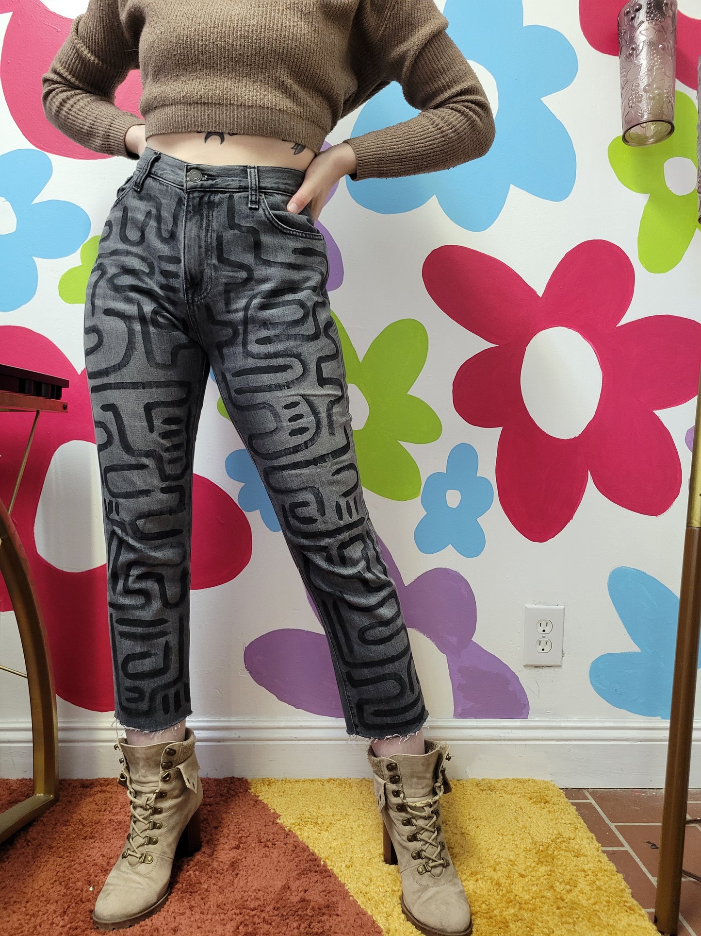 Labyrinth Handpainted Denim