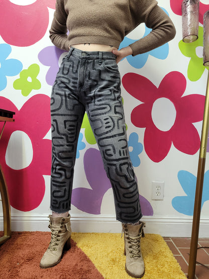 Labyrinth Handpainted Denim