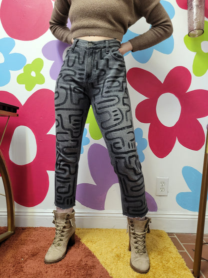 Labyrinth Handpainted Denim
