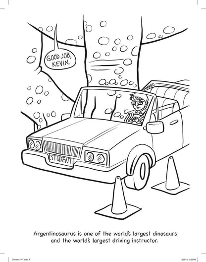Dinosaurs with Jobs Colouring Book