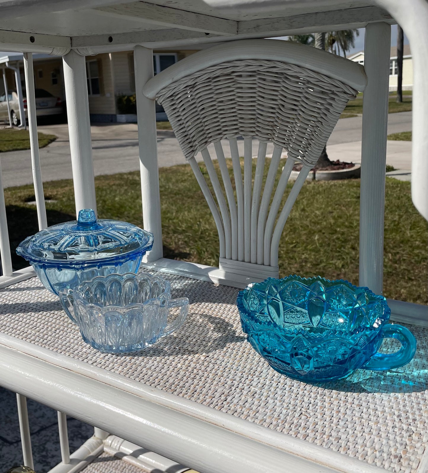 Aqua Candy Glass Dish 🍬