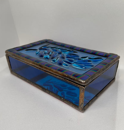 Blue-tiful Glass Jewelry Box