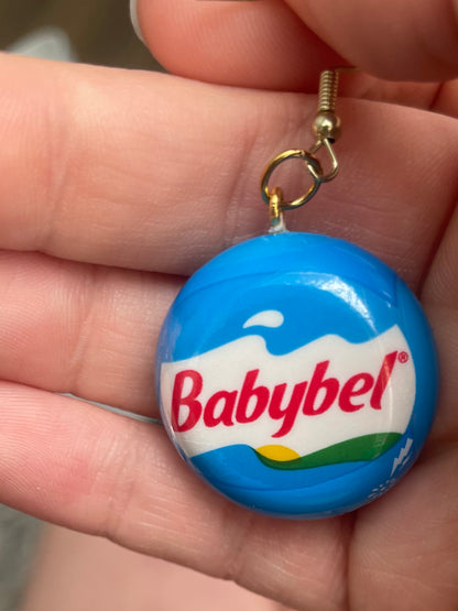 Mini Brands Earrings Babybel Cheese