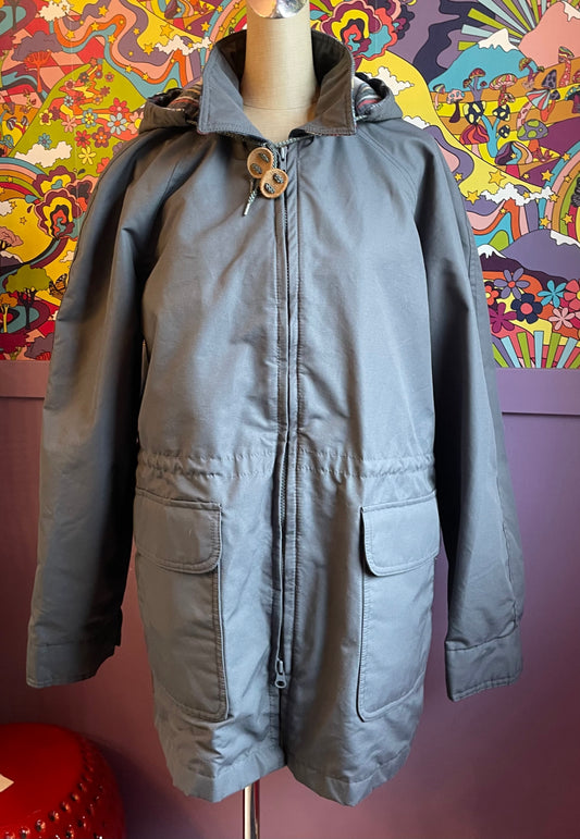 Gray Wool Lined Parka