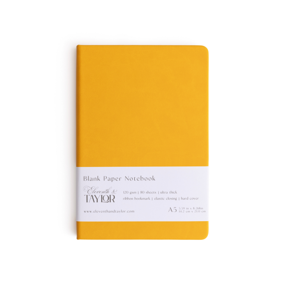 160 Page A5 Blank Journals: 120 GSM Thick Blank Card Stock