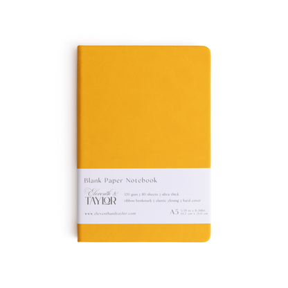 160 Page A5 Blank Journals: 120 GSM Thick Blank Card Stock