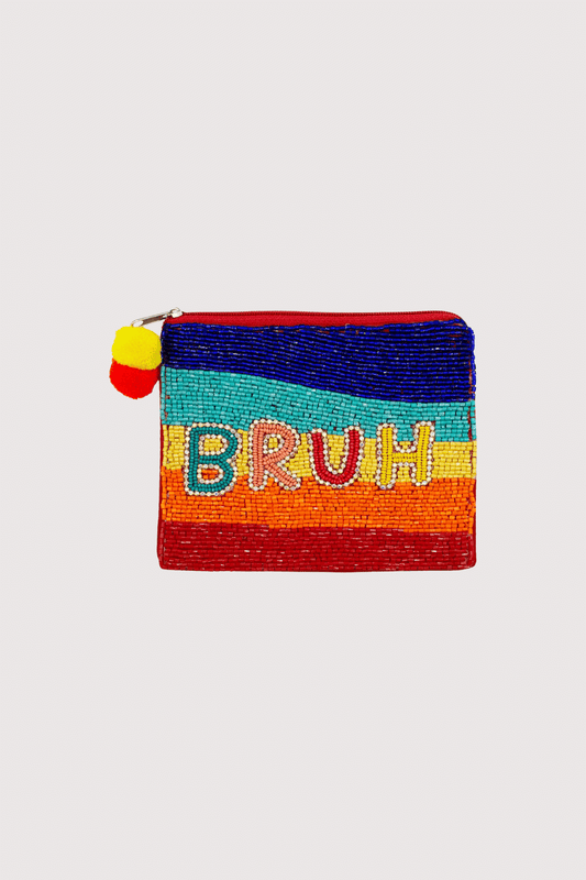 The BRUH Beaded Coin Pouch