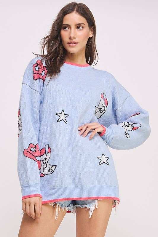 Cowboy Hat & Boots Sweater