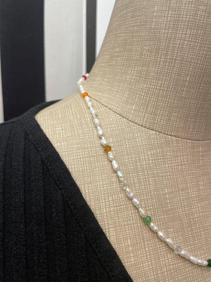 Rainbow Pop Pearl Necklace