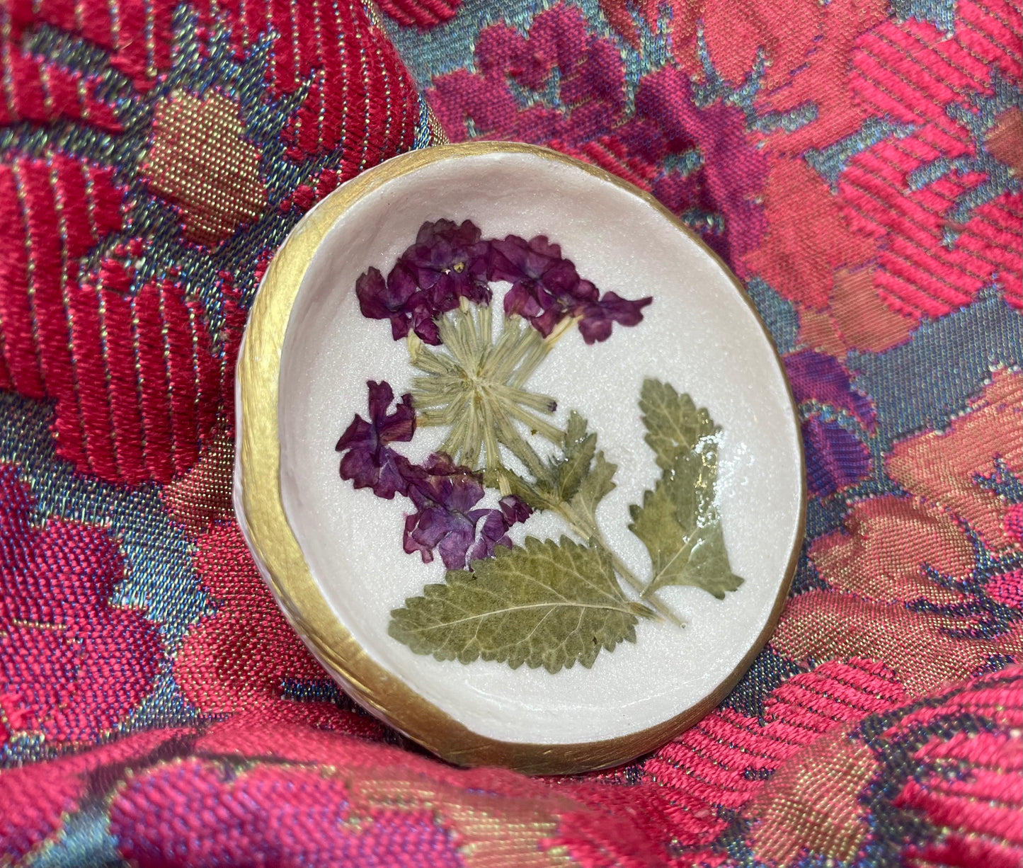 Pressed Flower Trinket Dish