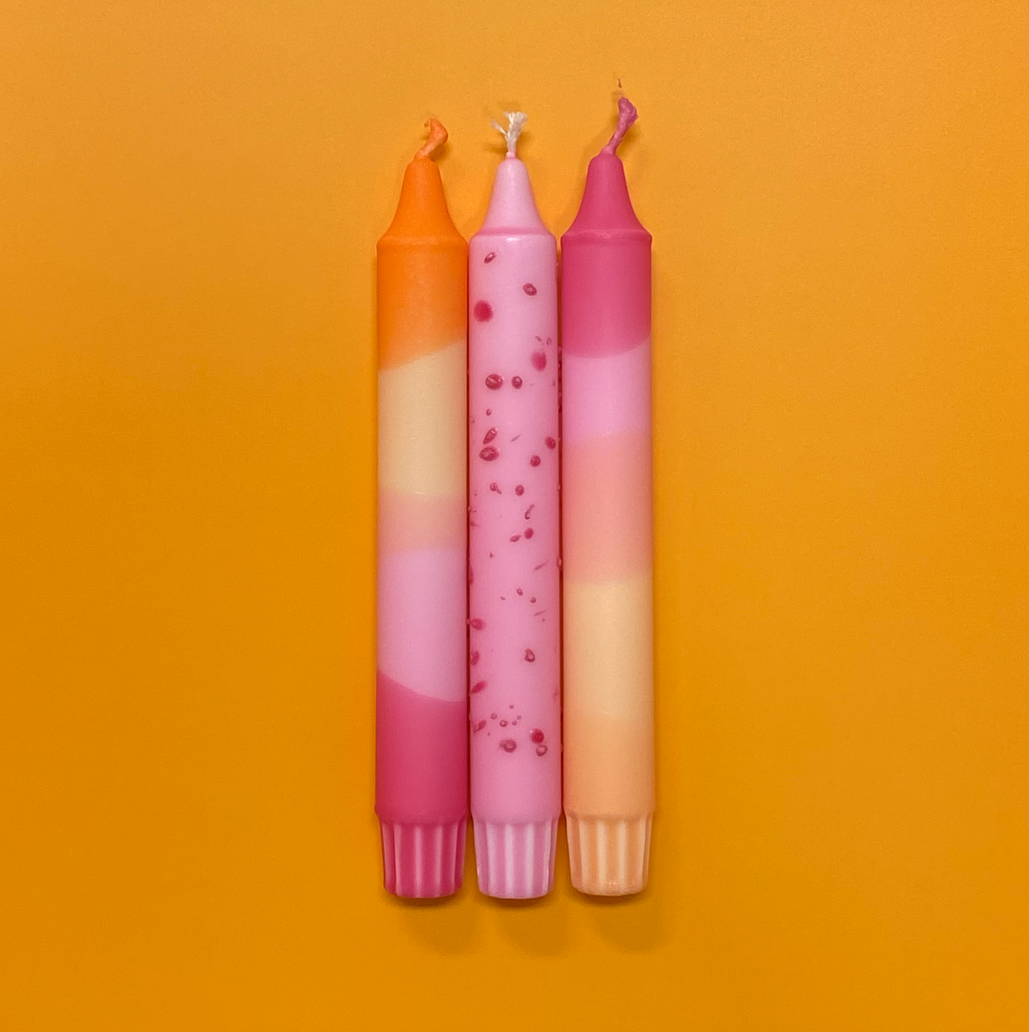 Fruit Punch Taper Candle Trio