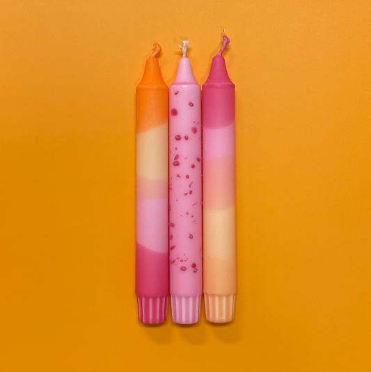 Fruit Punch Taper Candle Trio